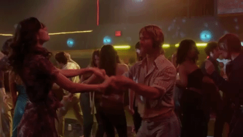 glen powell dancing GIF
