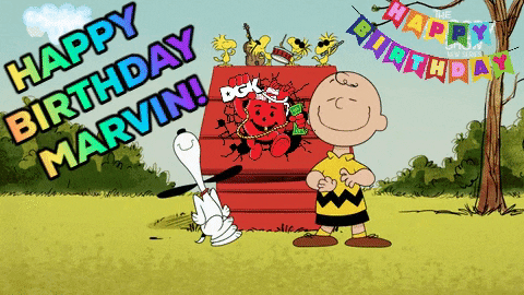 yoremomm8822 giphygifmaker giphyattribution happy birthday marvin GIF