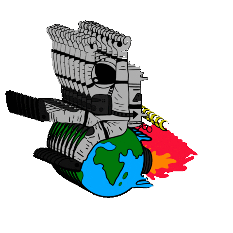 ConceptualColors earth planet astronaut spacex Sticker