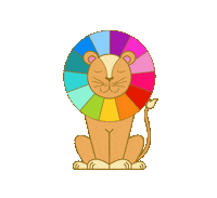 Rainbow Lion Sticker