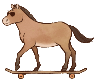 Sunglasses Horse Sticker by Sticky Brain Studios
