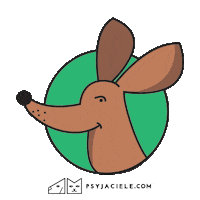 Dog Wink Sticker by Psyjaciele.ocm
