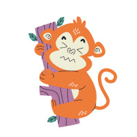 madoverprint fun cool joy monkey Sticker