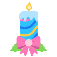 Christmas Candle Sticker