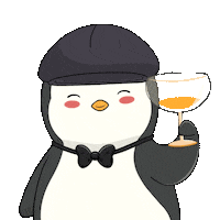 Cheers Penguin Sticker by Pudgy Memez