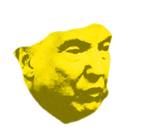 trump interview Sticker by Josh Rigling