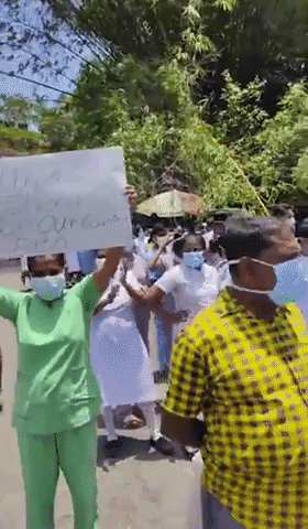 Hospital Staff Join Protests 