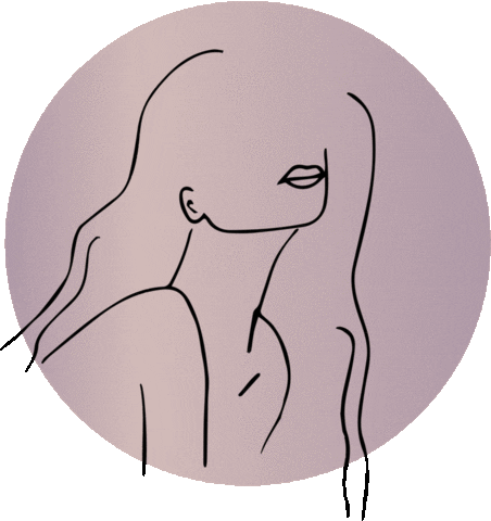 Girl Hair Sticker
