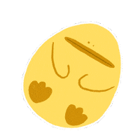 lewiebearr duck rolling eggy rolling on the floor Sticker