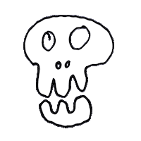 Halloween Skull Sticker