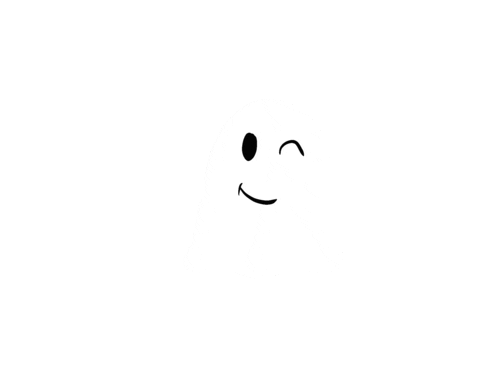 dthurgood halloween ghost spooky winky Sticker