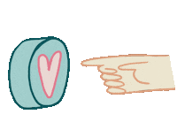 Кнопка Hearts Sticker