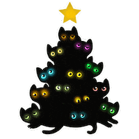 Happy Christmas Tree Sticker