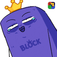 Sad Block Sticker