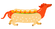 Hot Dog Sticker by Jackie Lay