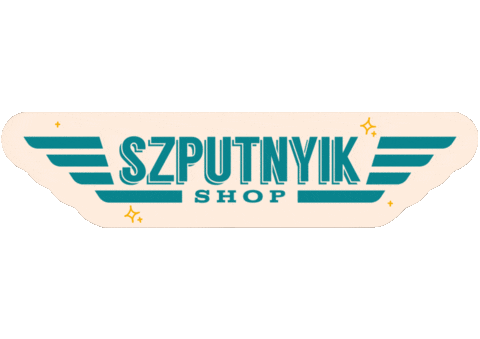szputnyikshop logo vintage sparkle shop Sticker