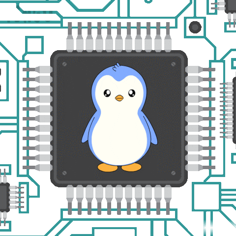 Artificial Intelligence Penguin Sticker by Pudgy Penguins