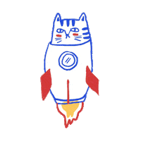 Cat Space Sticker