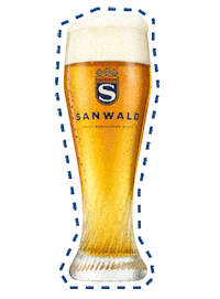wheat beer drinking Sticker by Sanwald