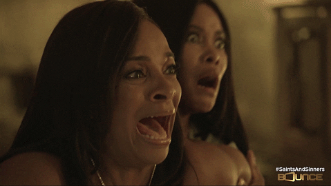 Shocked Saints And Sinners GIF by Bounce