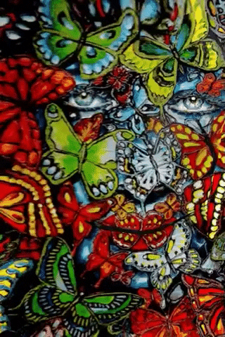 Mask Butterfly GIF by Maryanne Chisholm - MCArtist
