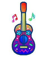 guitar guatemala Sticker