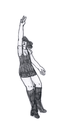 Dance Jump Sticker by Mel North