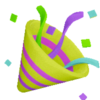 3_land party celebrate emoji react Sticker