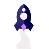 Blast Off Space Sticker by The Doe