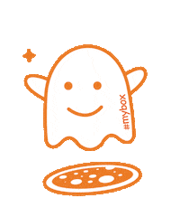 Pizza Casper Sticker by MYBOX