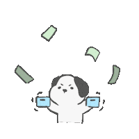 Dog Money Sticker