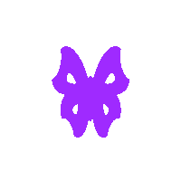 Purple Butterfly Logo Sticker