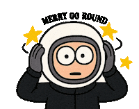 Merry Go Round Astronaut Sticker