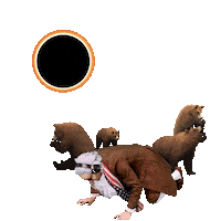 Roaring Solar Eclipse Sticker