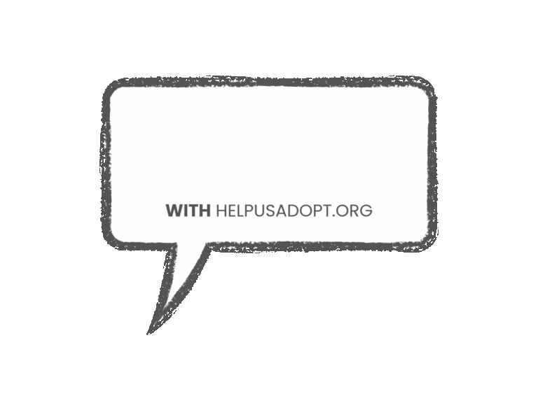 Adoption Speechbubble Sticker by Helpusadopt