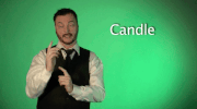 sign language candle GIF by Sign with Robert