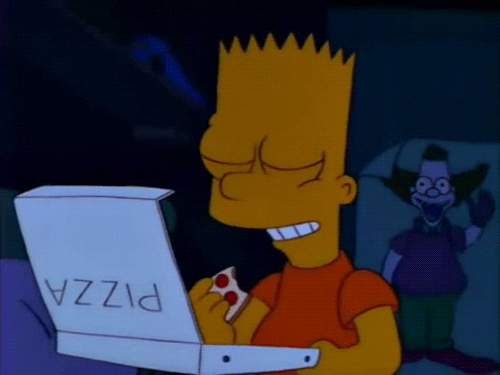 the simpsons pizza GIF