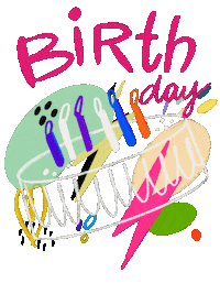 Happy Birthday Party Sticker