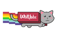 Cat Rainbow Sticker by Wall Jobs