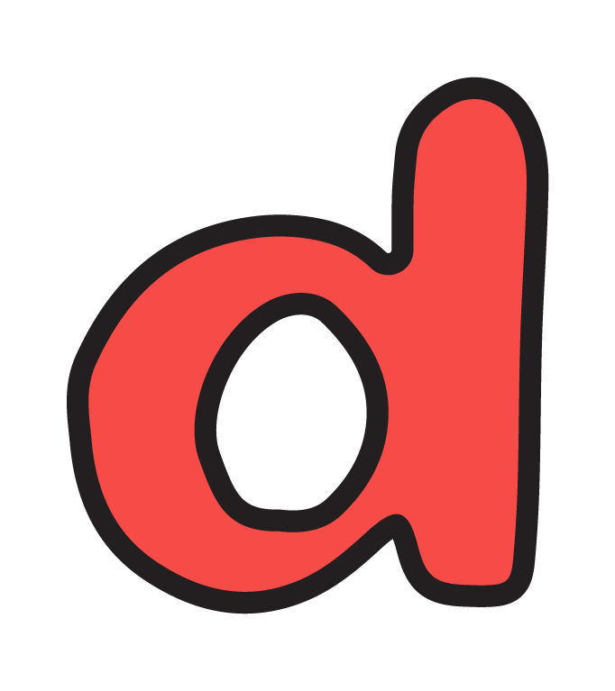 A-Z D Sticker by irlrubyph