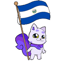 El Salvador Flag Sticker by Lucky Kat Studios