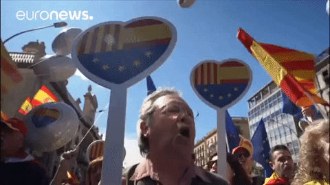 spain chanting GIF by euronews