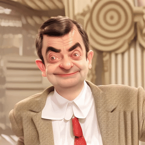 Happy Mr Bean GIF