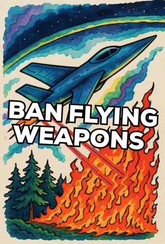 Ban Flying Weapons GIF by The LSD Hotel