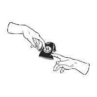 Oklahoma_Shirt_Company white black world hands Sticker