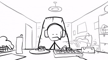 cc0studios gaming mood computer smoking GIF
