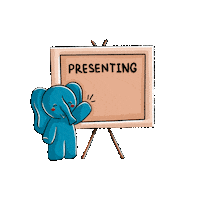 Elephant Presenting Sticker by Dramblys