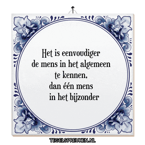 Reflectie Begrip Sticker by Tegelspreuken.nl