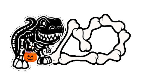 T-Rex Halloween Sticker by Autumn Oaks