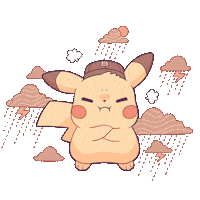 Angry Detective Pikachu Sticker